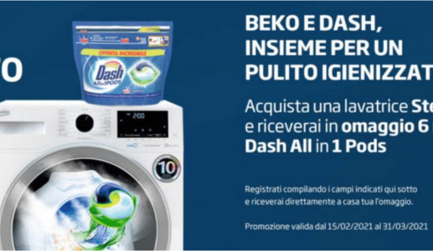 Beko e Dash insieme per un pulito igienizzato