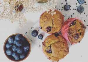 Muffin al limone e mirtilli