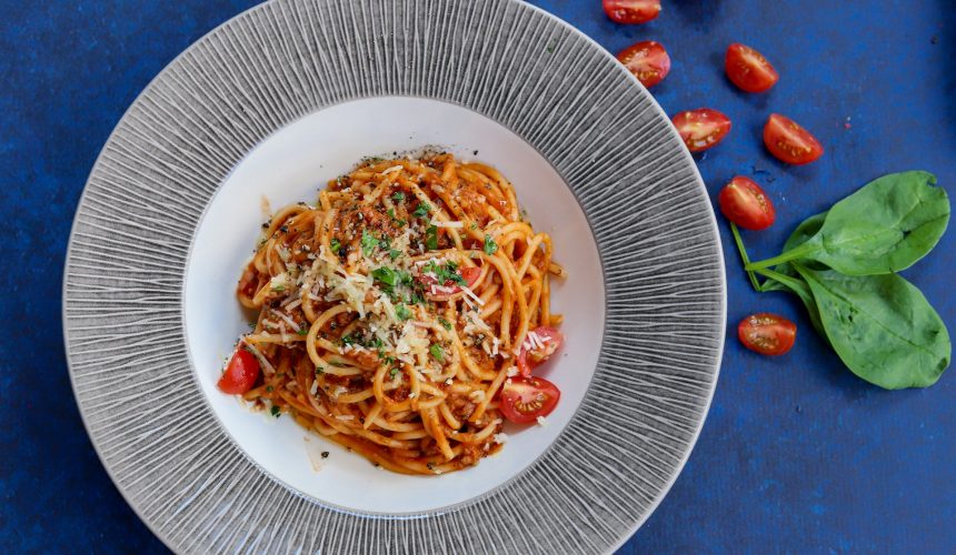 Spaghetti 'nduja, finocchi e olive