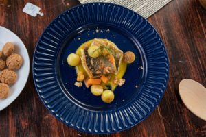 Branzino con zucca