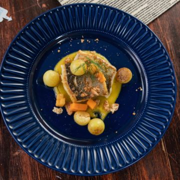 Branzino con zucca