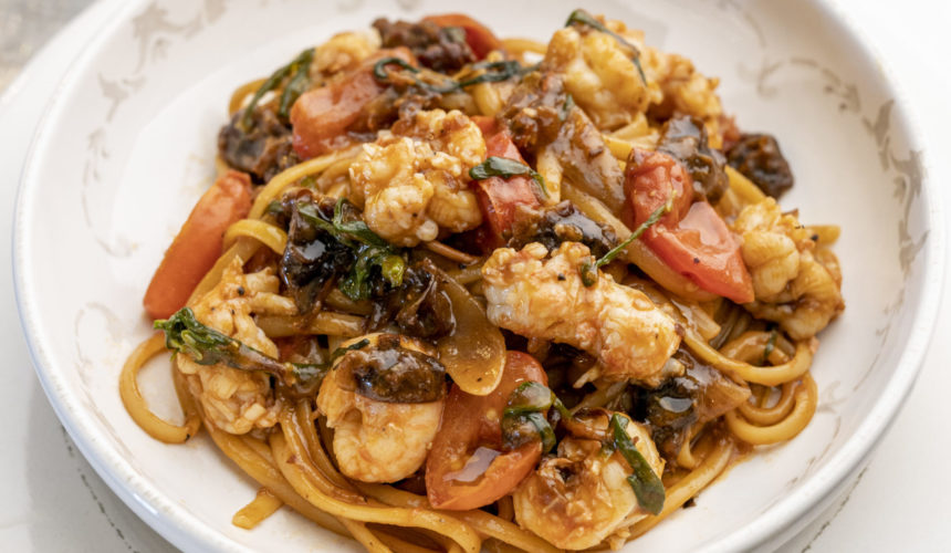 Linguine cremose agli scampi