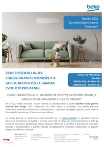 Beko Gamma Evolutio Pro Range monosplit BEEPGH pdf