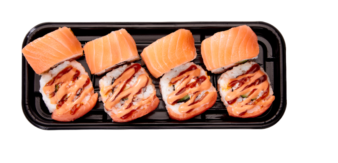 Rainbow salmone teriyaki piccante cena di San Valentino