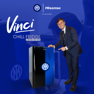 Il frigorifero Chill Fridge di Hisense si colora di Nerazzurro