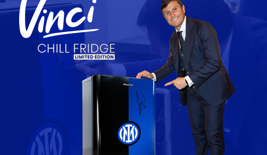 Il frigorifero Chill Fridge di Hisense si colora di Nerazzurro