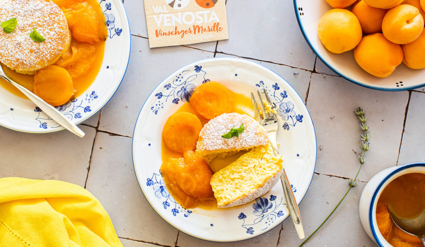 Soufflé alla vaniglia con albicocche Val Venosta