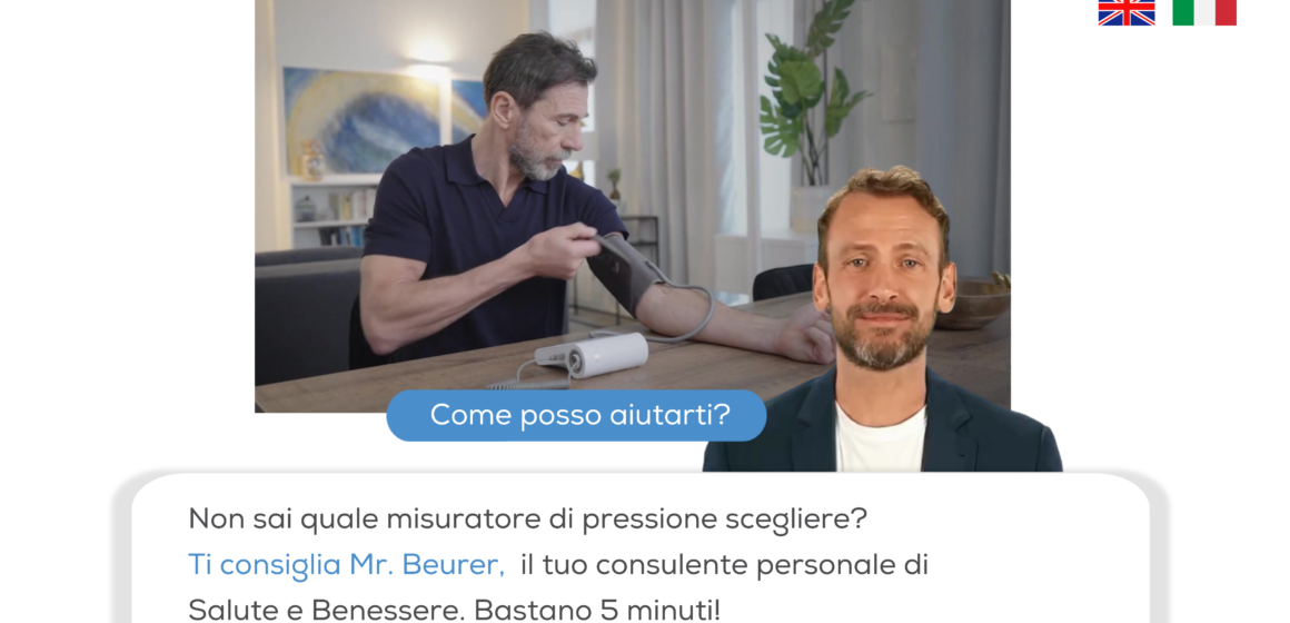 Beurer presenta "Mister Beurer": l'innovativo assistente digitale per la scelta guidata del misuratore di pressione