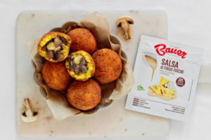 Ricetta Arancine ai funghi e Fontina con Salsa ai Funghi Porcini Bauer