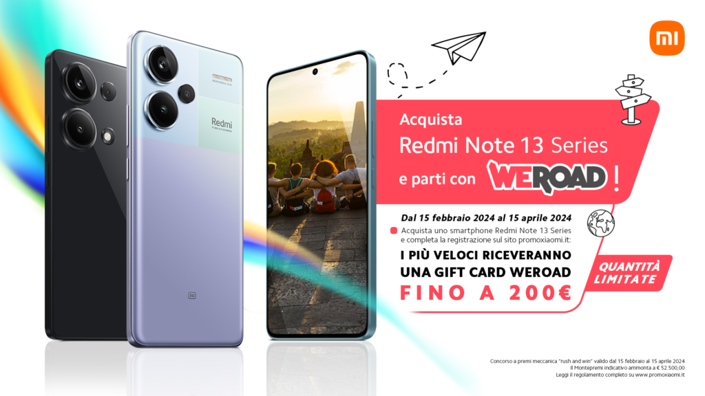 Redmi Note 13 Series ti porta in giro per il mondo con WeRoad!