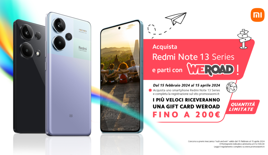 Redmi Note 13 Series ti porta in giro per il mondo con WeRoad!