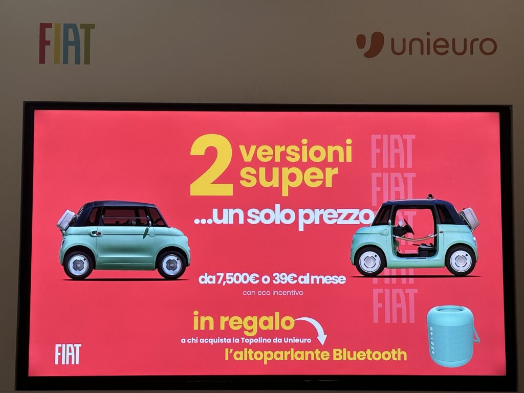 La Nuova Fiat Topolino in vendita da Unieuro