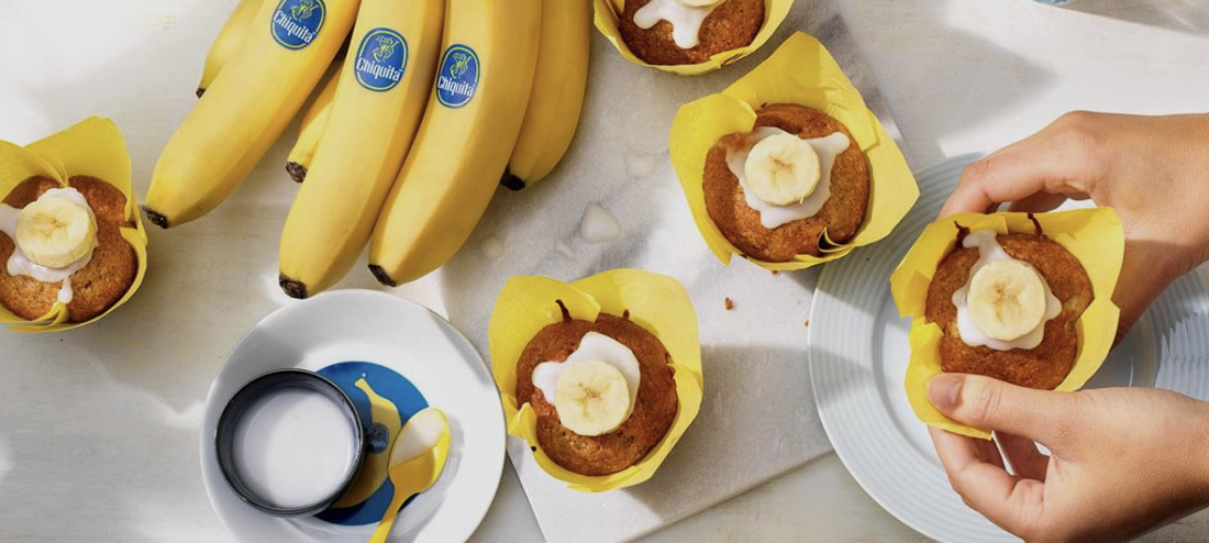 Cupcake cremosi vegani con banane ChiquitaCupcake cremosi vegani con banane Chiquita