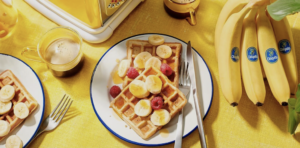 Waffle vegani con banane Chiquita