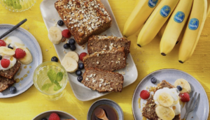 Banana Bread con fiocchi di avena e banane Chiquita